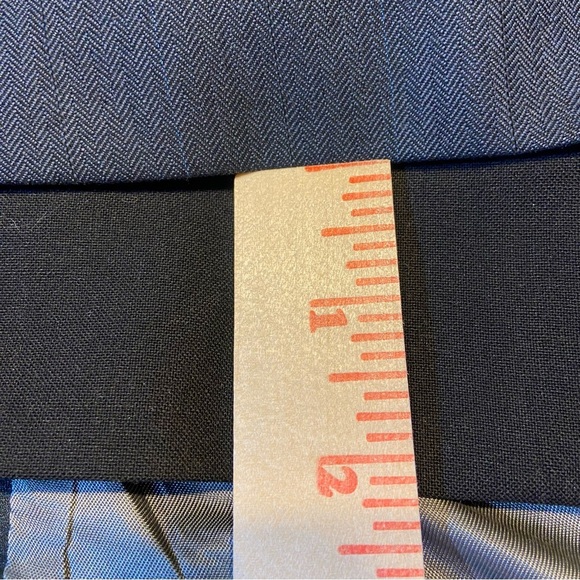 VTG Burberrys Mens Two Button Sport Jacket Navy Blue 100% Pure Wool Classic USA - Picture 14 of 15